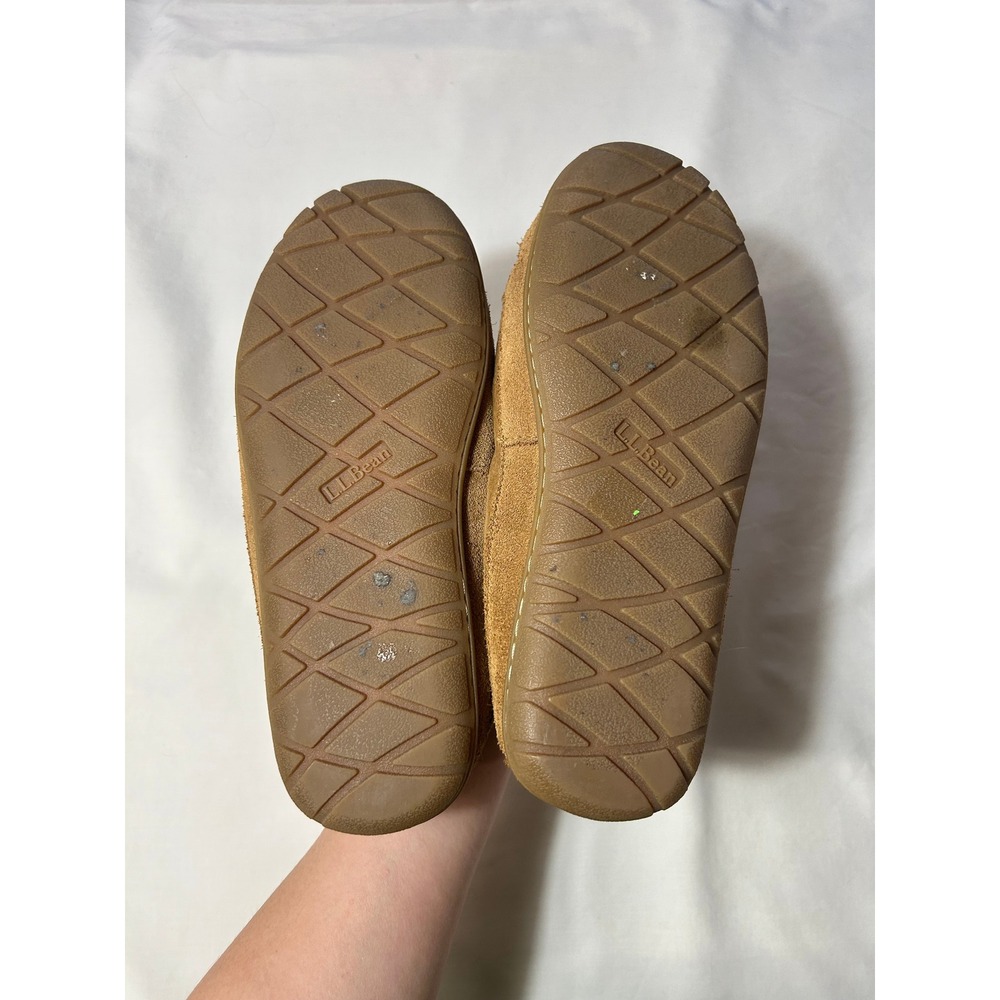 L.L. Bean Wicked Good Slippers Boot Moc Brown Shearling Lined Men's Size 8 - Picture 7 of 9